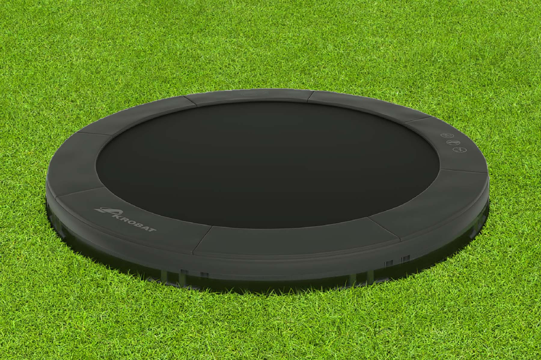 Akrobat Trampoline Orbit - Inground - 430 cm - Zwart / Zwart