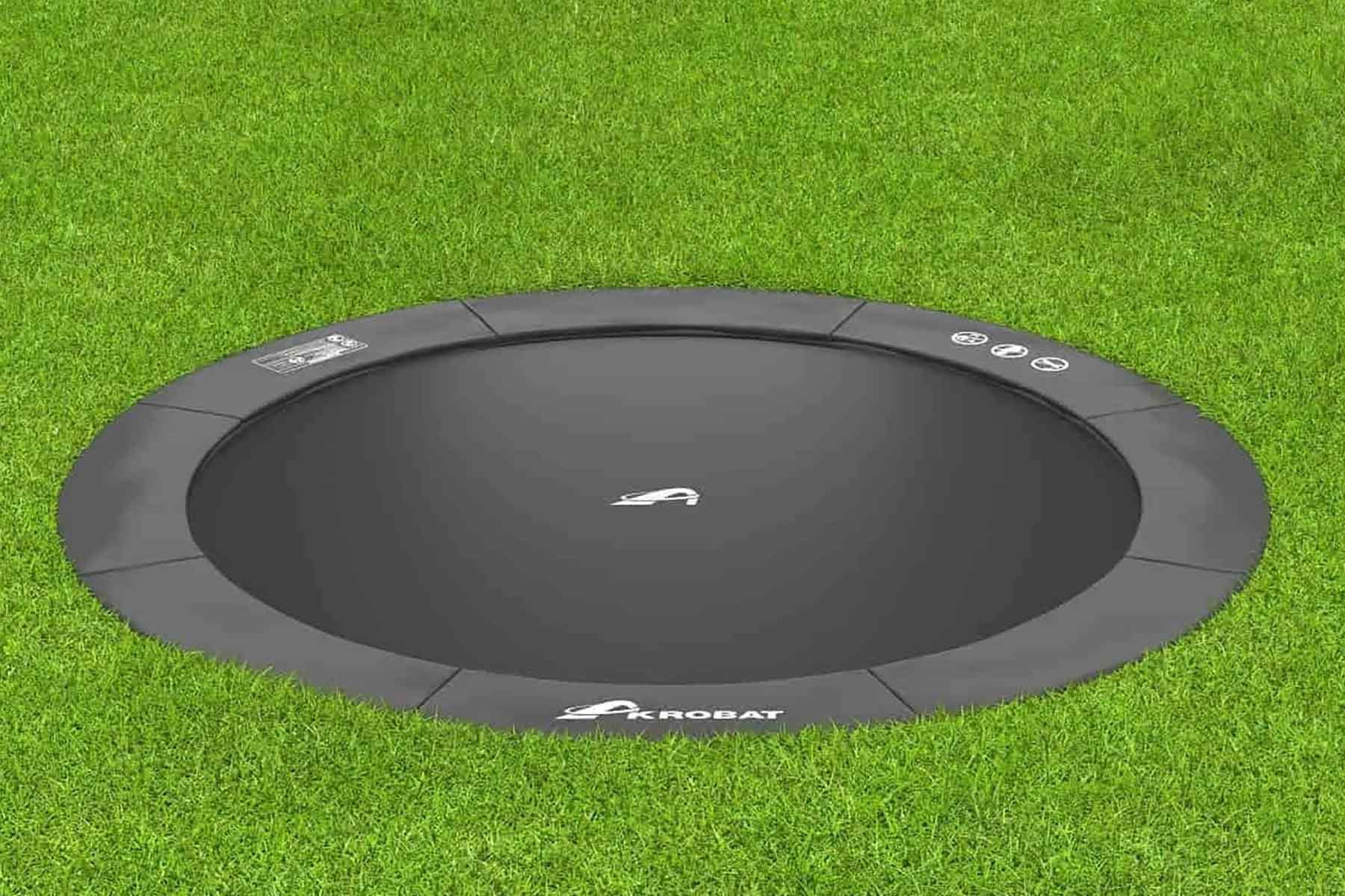Akrobat Trampoline Primus - Flat to the Ground - 430 cm - Antraciet