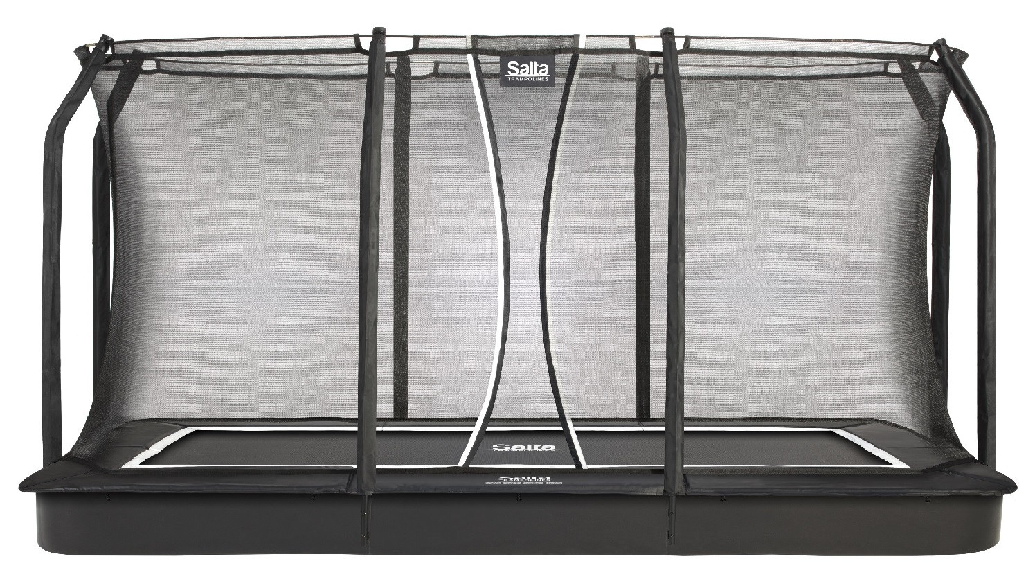Salta trampoline inground Royal Baseground rechthoekig 244 x 396 cm - zwart met Veiligheidsnet