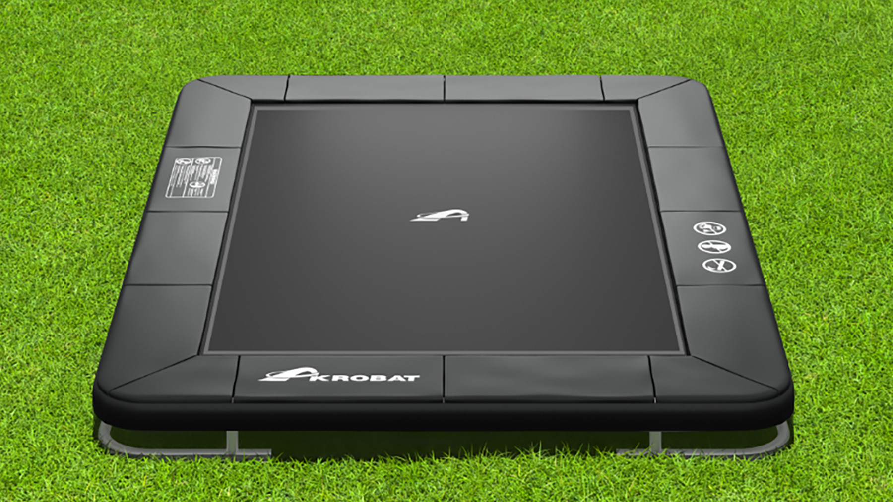 Akrobat Trampoline Orbit - Inground - 335 x 244 cm - Zwart / Zwart