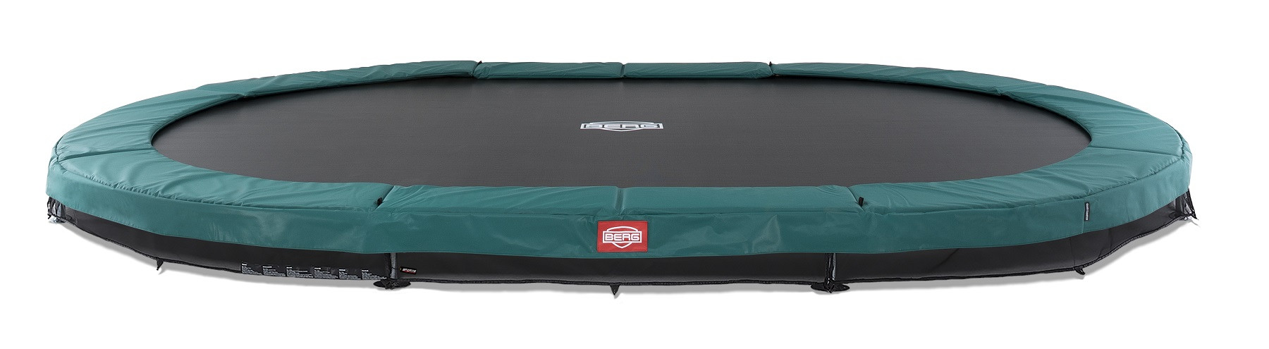 BERG Trampoline Grand Champion - InGround - 520 x 350 cm - Groen - Airflow - Twinspring