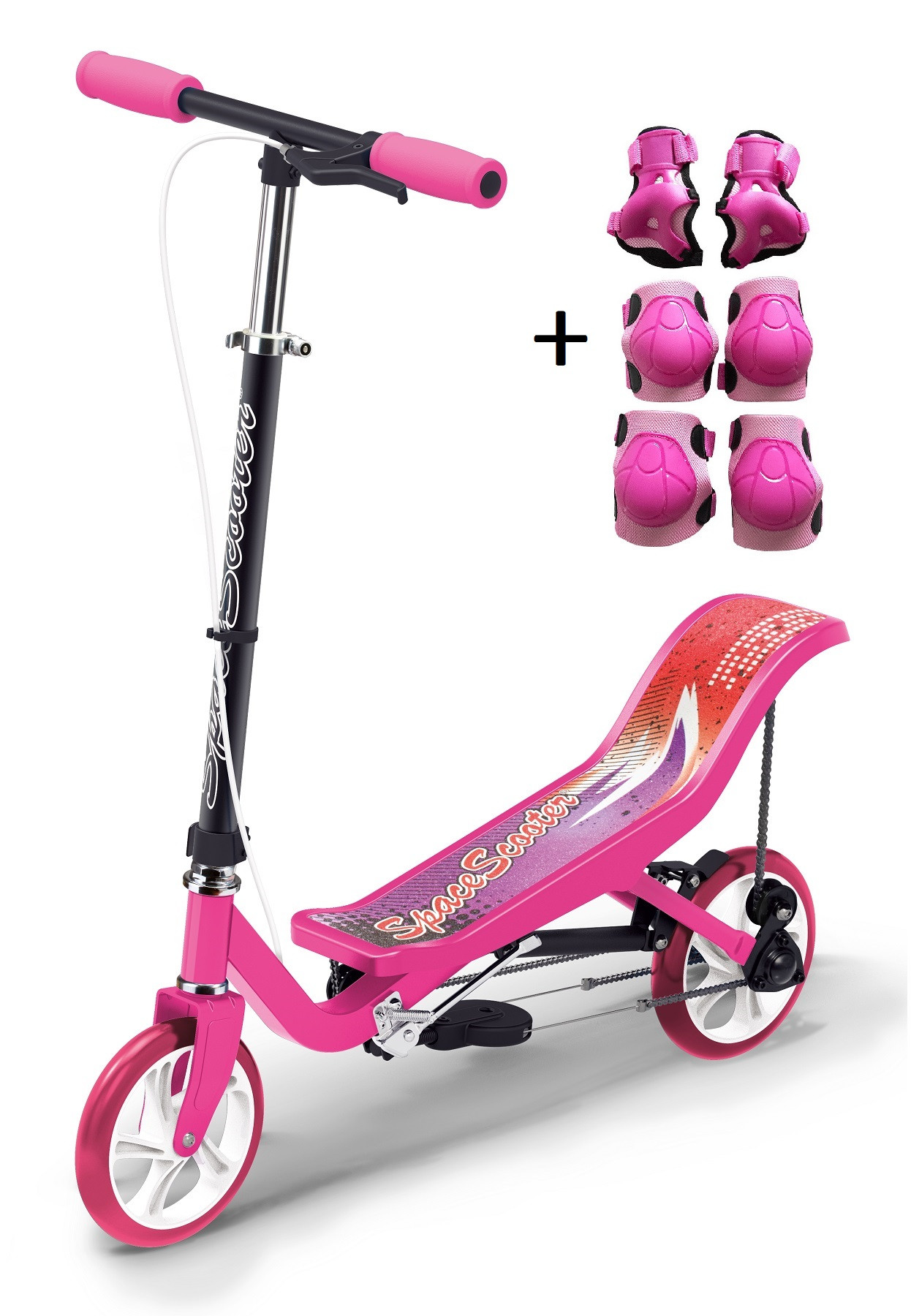 Space Scooter X560S Roze / Wit met gratis Beschermset