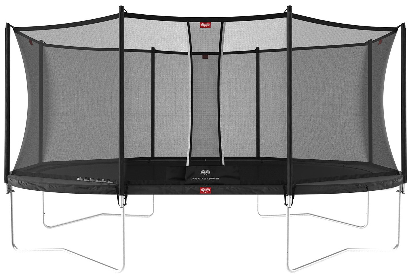 BERG Trampoline Grand Favorit met Veiligheidsnet - Safetynet Comfort - 520 x 350 cm - Antraciet Grijs