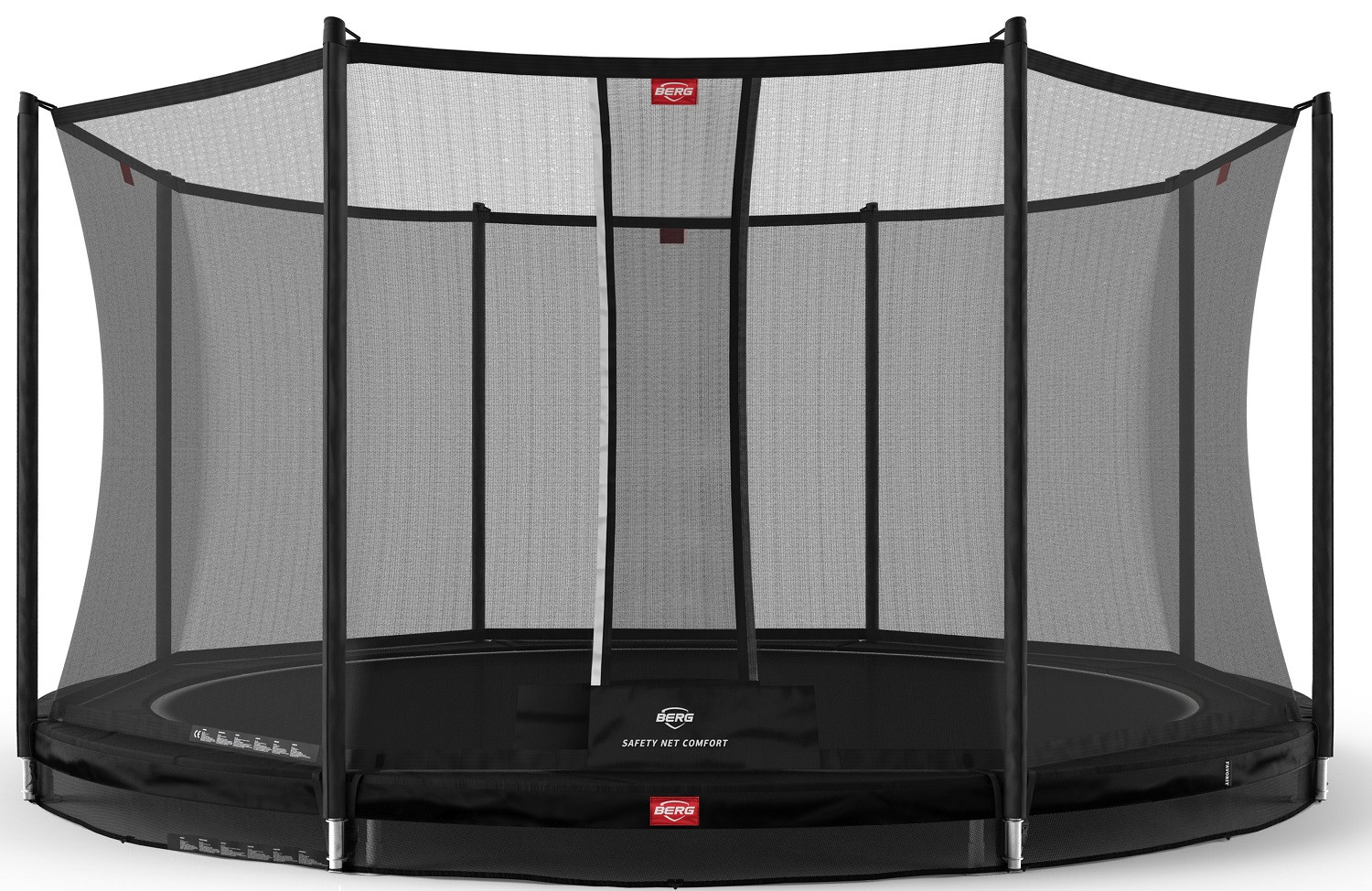 BERG Trampoline Favorit met Veiligheidsnet - Safety Net Comfort - InGround - 430 cm - Zwart