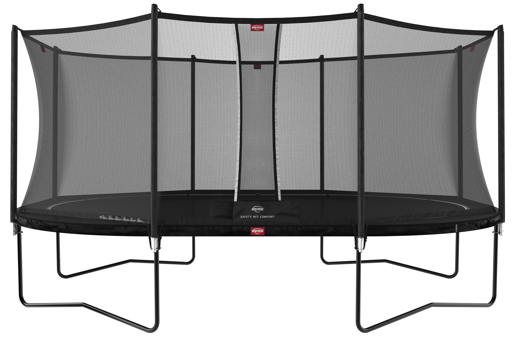 BERG Trampoline Grand Favorit met Veiligheidsnet - Safetynet Comfort - 520 x 350 cm - Zwart