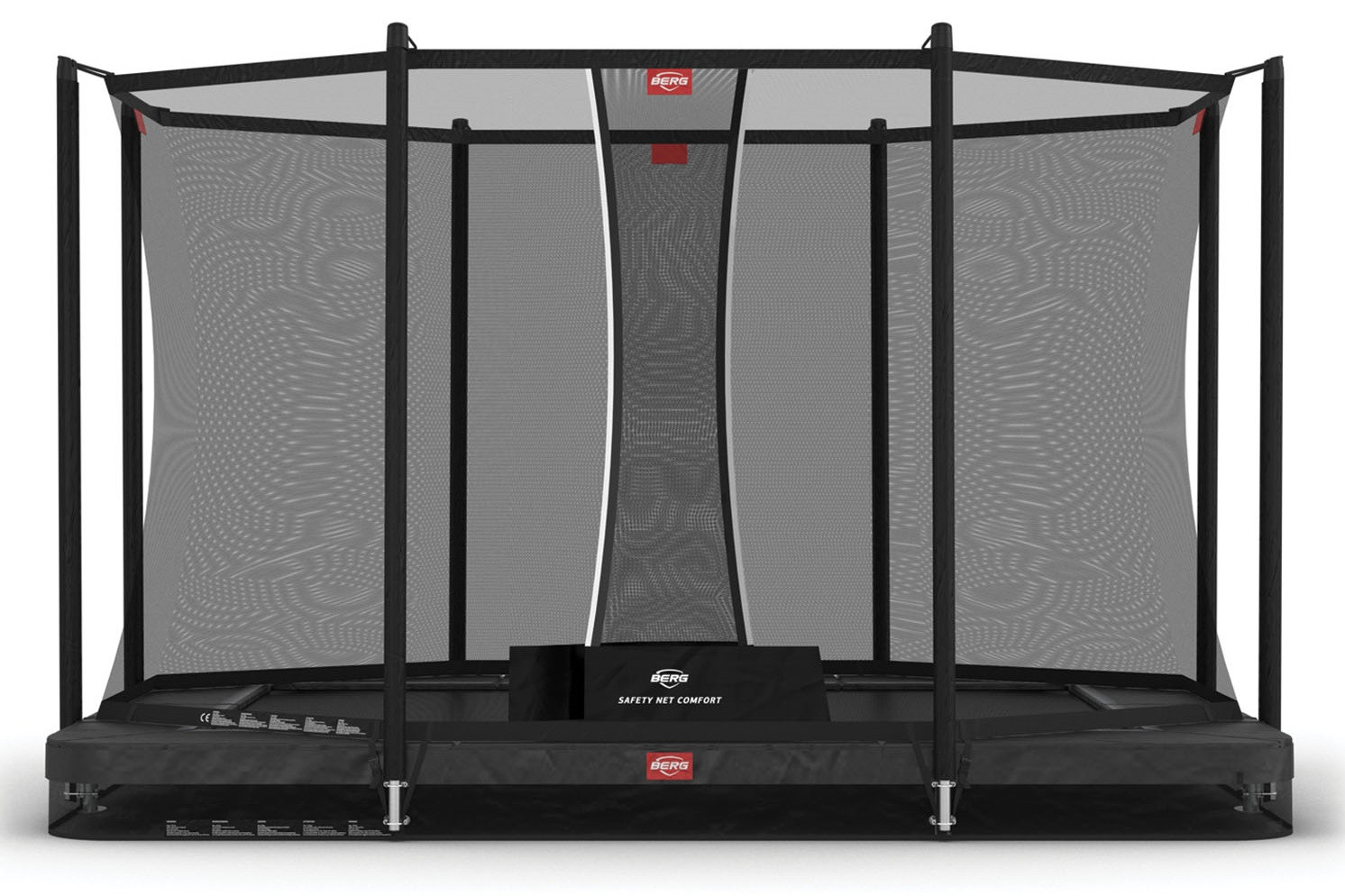 BERG Trampoline Ultim Favorit met Veiligheidsnet - Safetynet Comfort - InGround - 330 x 220 cm - Zwart