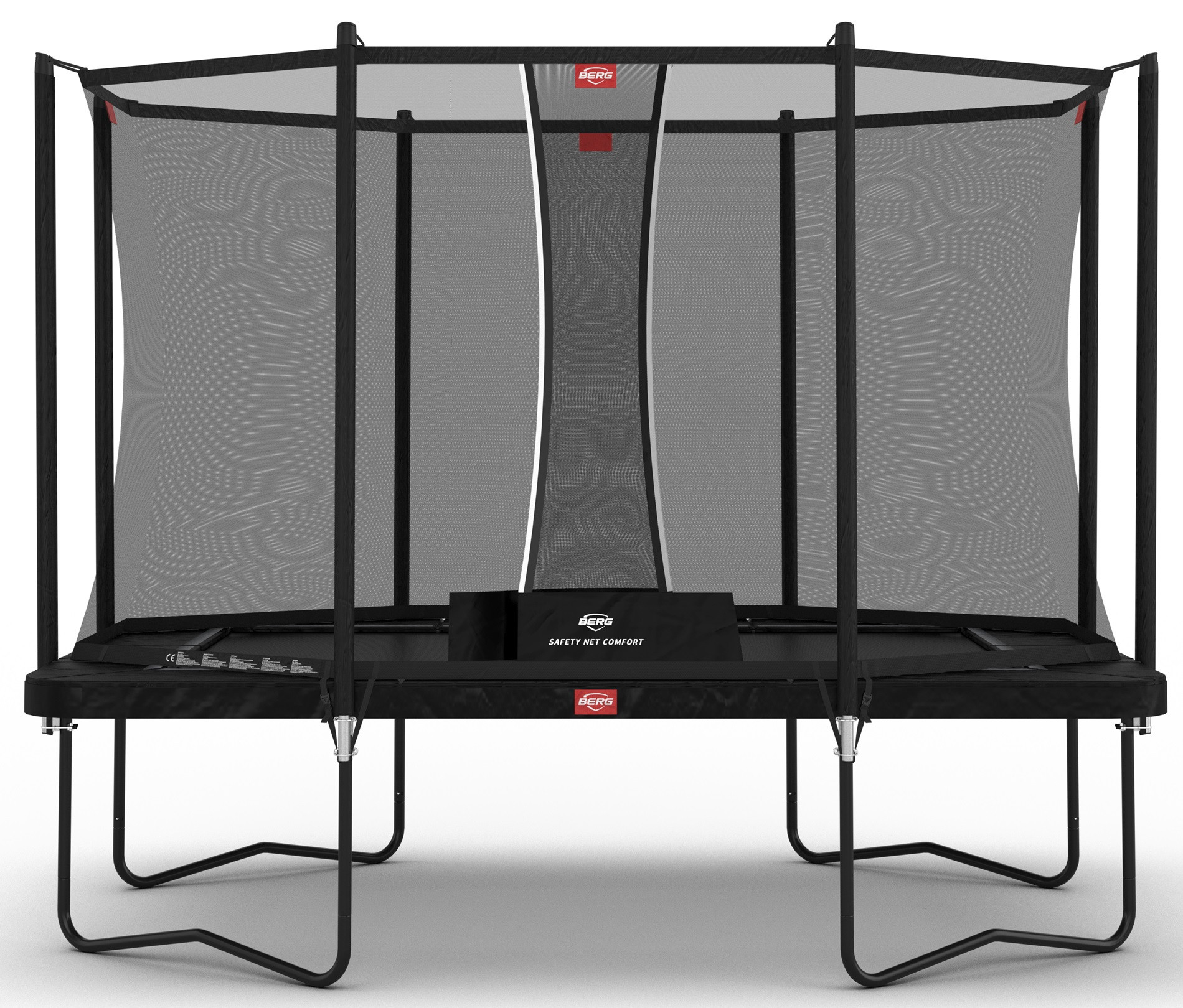 BERG Trampoline Ultim Favorit met Veiligheidsnet - Safetynet Comfort - 330 x 220 cm - Zwart 