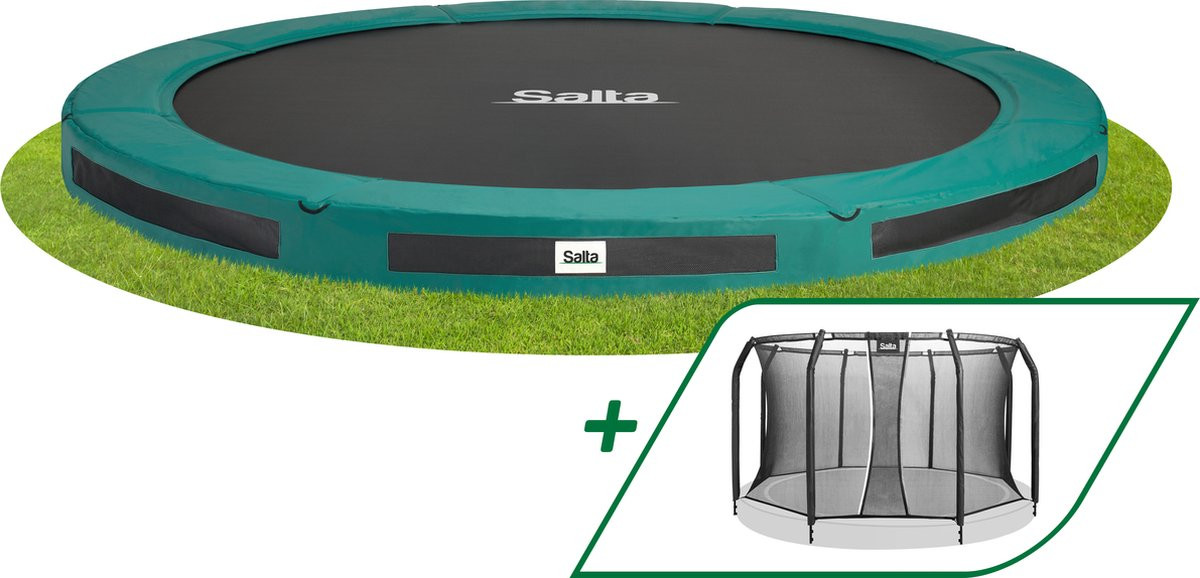 Salta Trampoline Premium Ground met Veiligheidsnet 305 cm - Groen