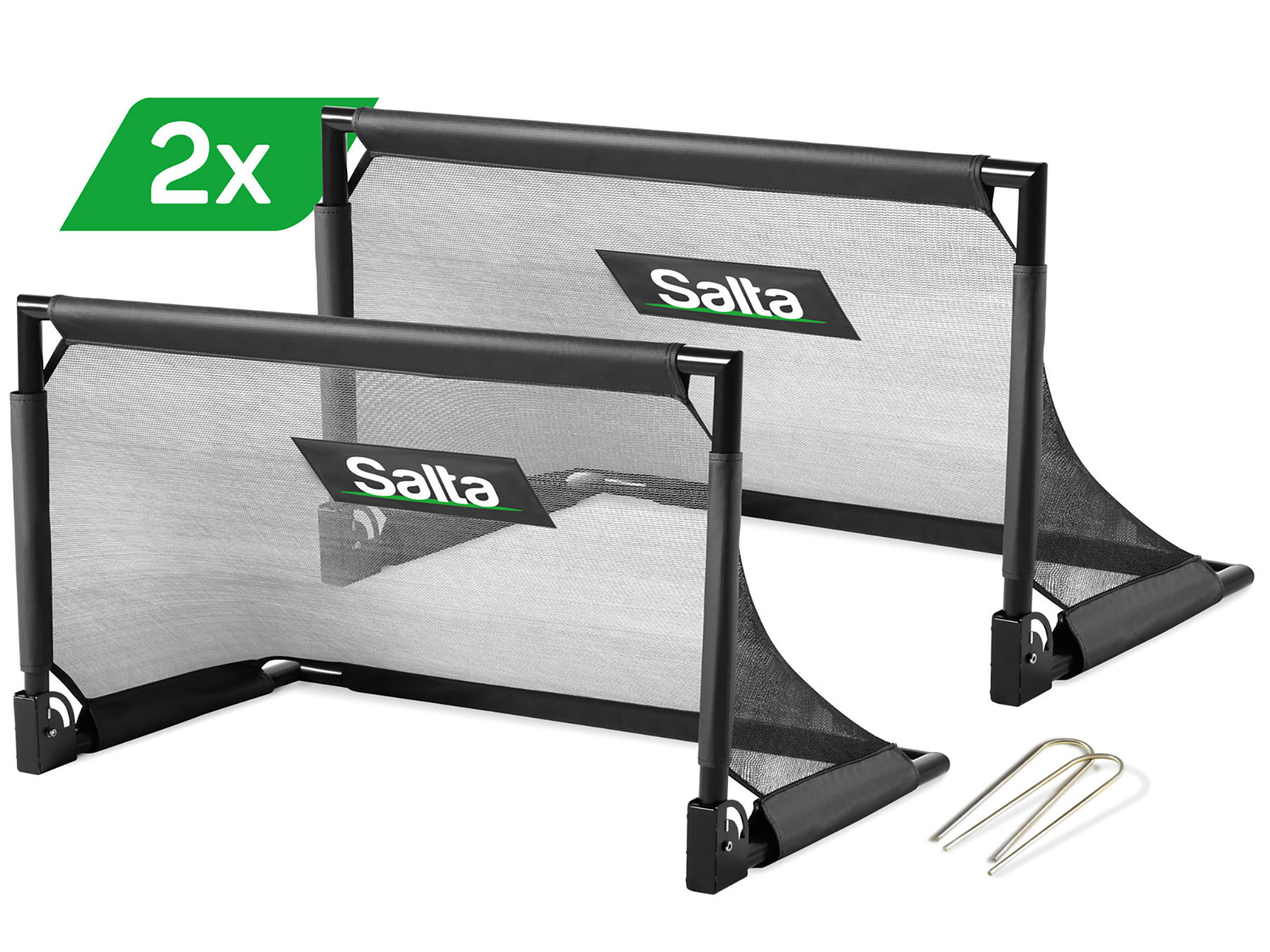 Salta Challenge Voetbaldoel - 2 Stuks - Opvouwbaar - 100 x 60 x 60 cm