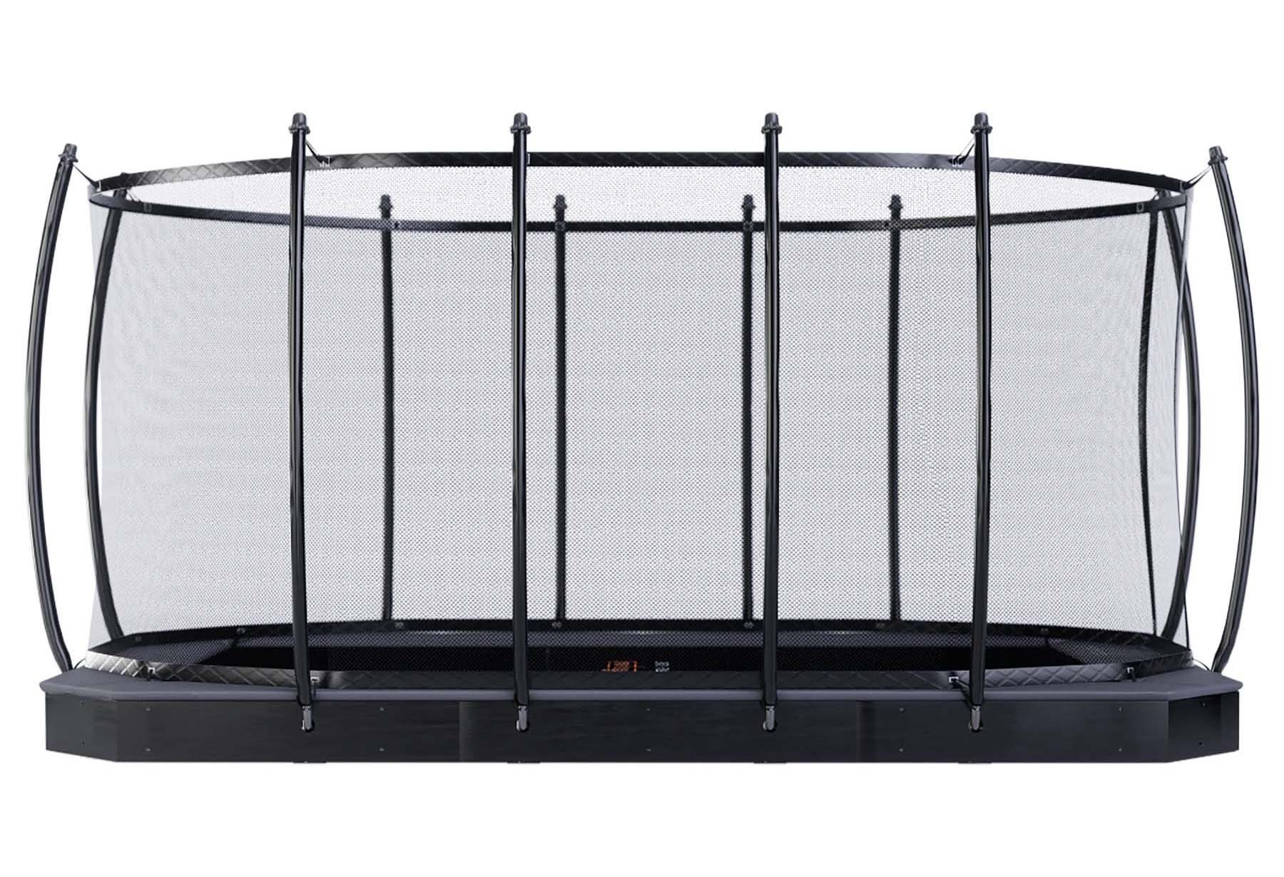 Avyna Trampoline Pro-Line - FlatLevel - met Royal Class Veiligheidsnet - 520 x 305 cm (352) - HD Plus beschermrand - Grijs