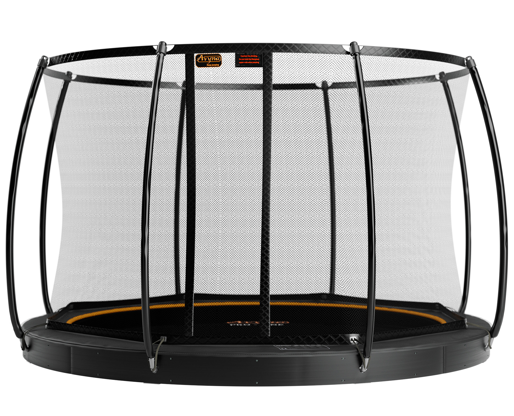 Avyna Trampoline Pro-Line - FlatLevel - met Veiligheidsnet - ø 365 cm (12ft) - Zwart