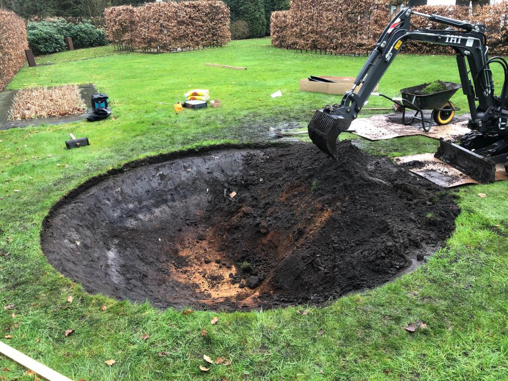 Inground Trampoline Ingraven - Rond - 365 cm tot 396 cm