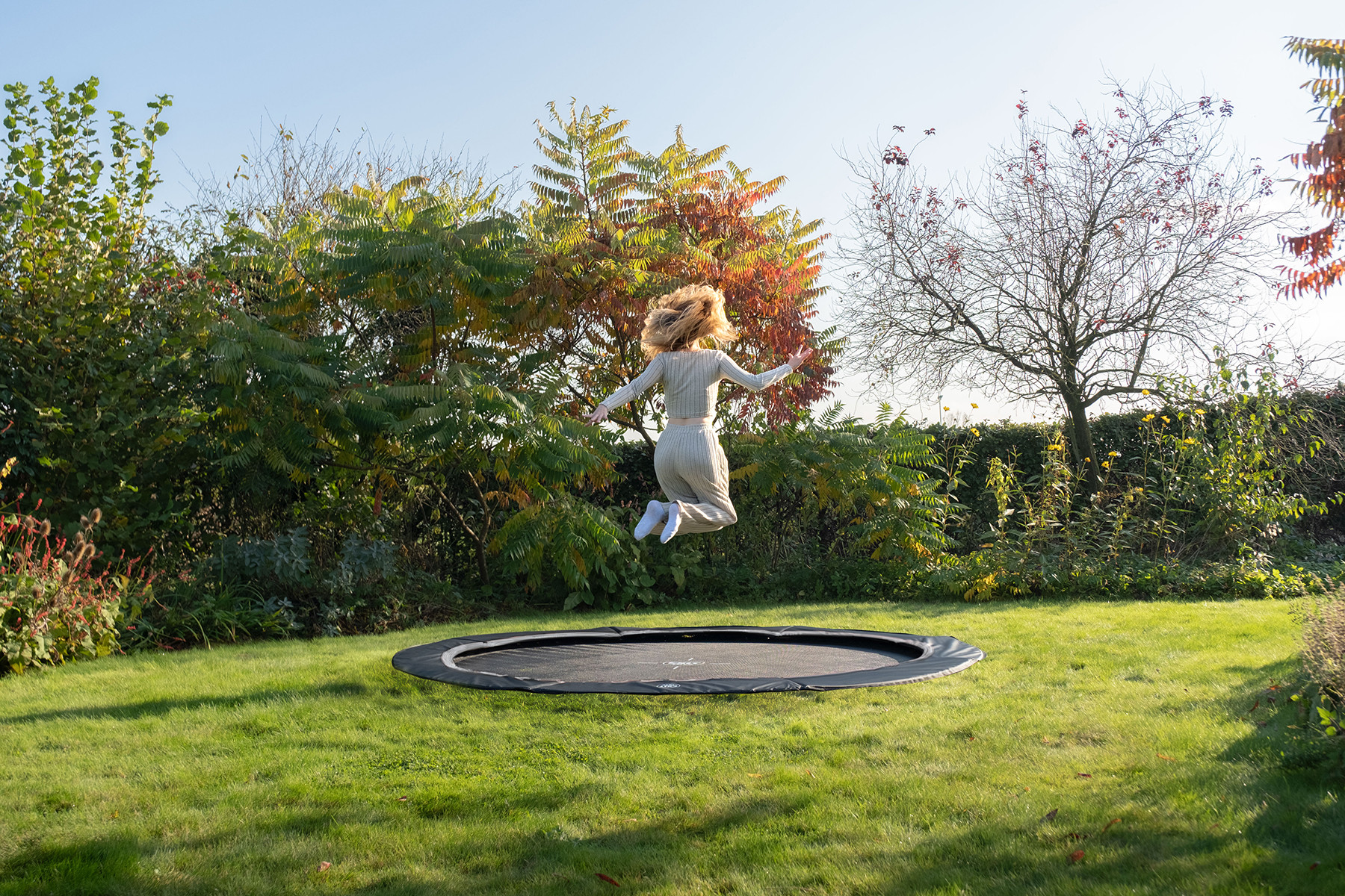EXIT Trampoline InTerra - Groundlevel - ø 366 cm - Zwart