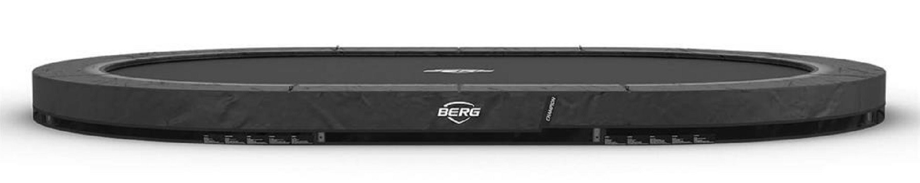 BERG Trampoline Grand Champion - InGround - 470 x 310 cm - Ovaal - Antraciet Grijs - Airflow PRO - Twinspring