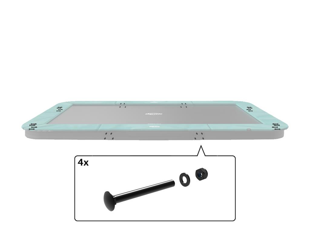 BERG Trampoline Beschermrand Ultim Champion - Bevestigingsmiddelen - 410 x 250 cm