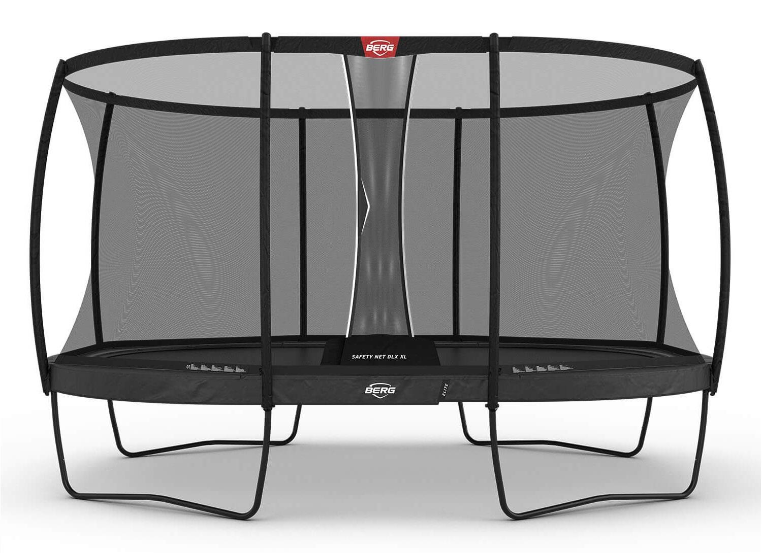 BERG Trampoline Grand Elite met Veiligheidsnet - Safetynet Deluxe XL - 520 x 350 cm - Antraciet Grijs