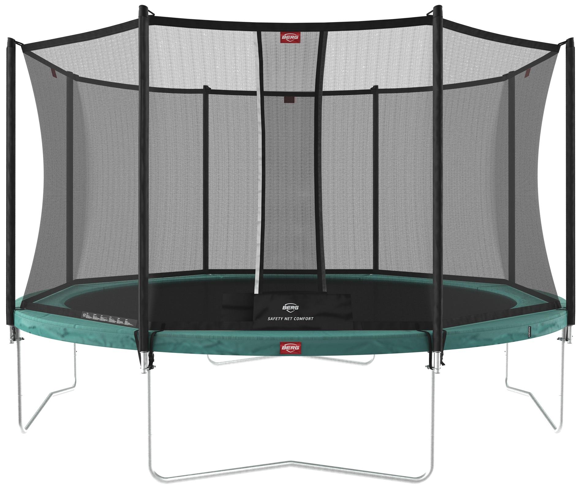 BERG Trampoline Favorit met Veiligheidsnet - Safetynet Comfort - 430 cm - Groen
