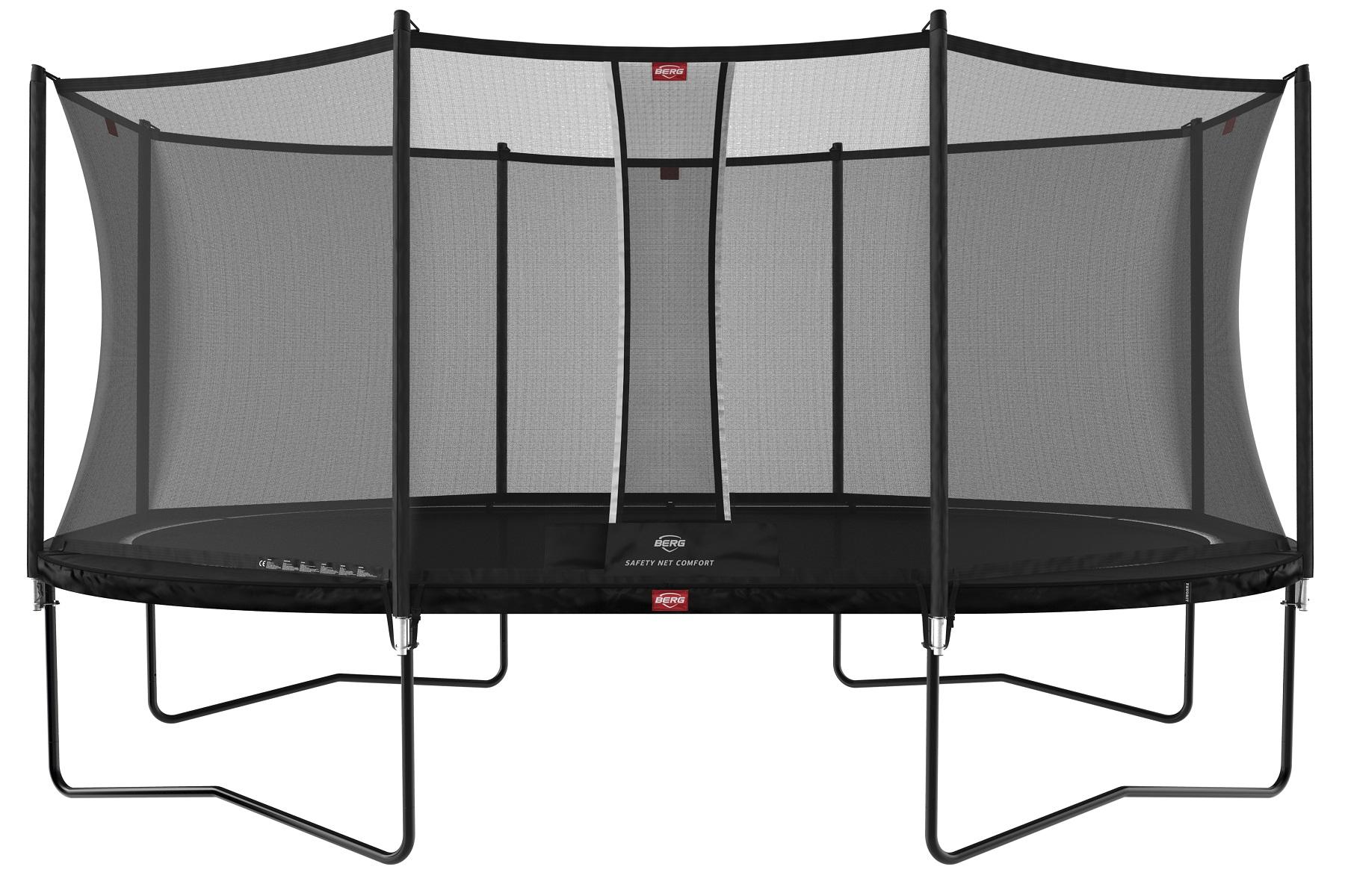 BERG Trampoline Grand Favorit met Veiligheidsnet - Safetynet Comfort - 520 x 350 cm - Zwart