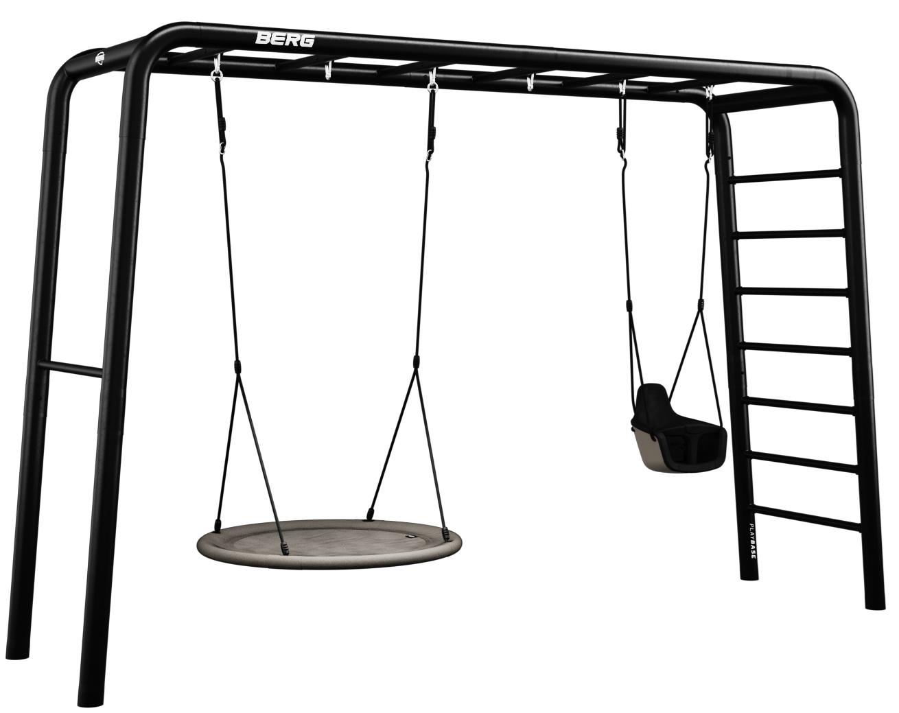 BERG PlayBase Large TL 3-in-1 Speeltoestel - met Rekstok en Ladder - FAMILY SET - met Nestschommel en Babyzitje