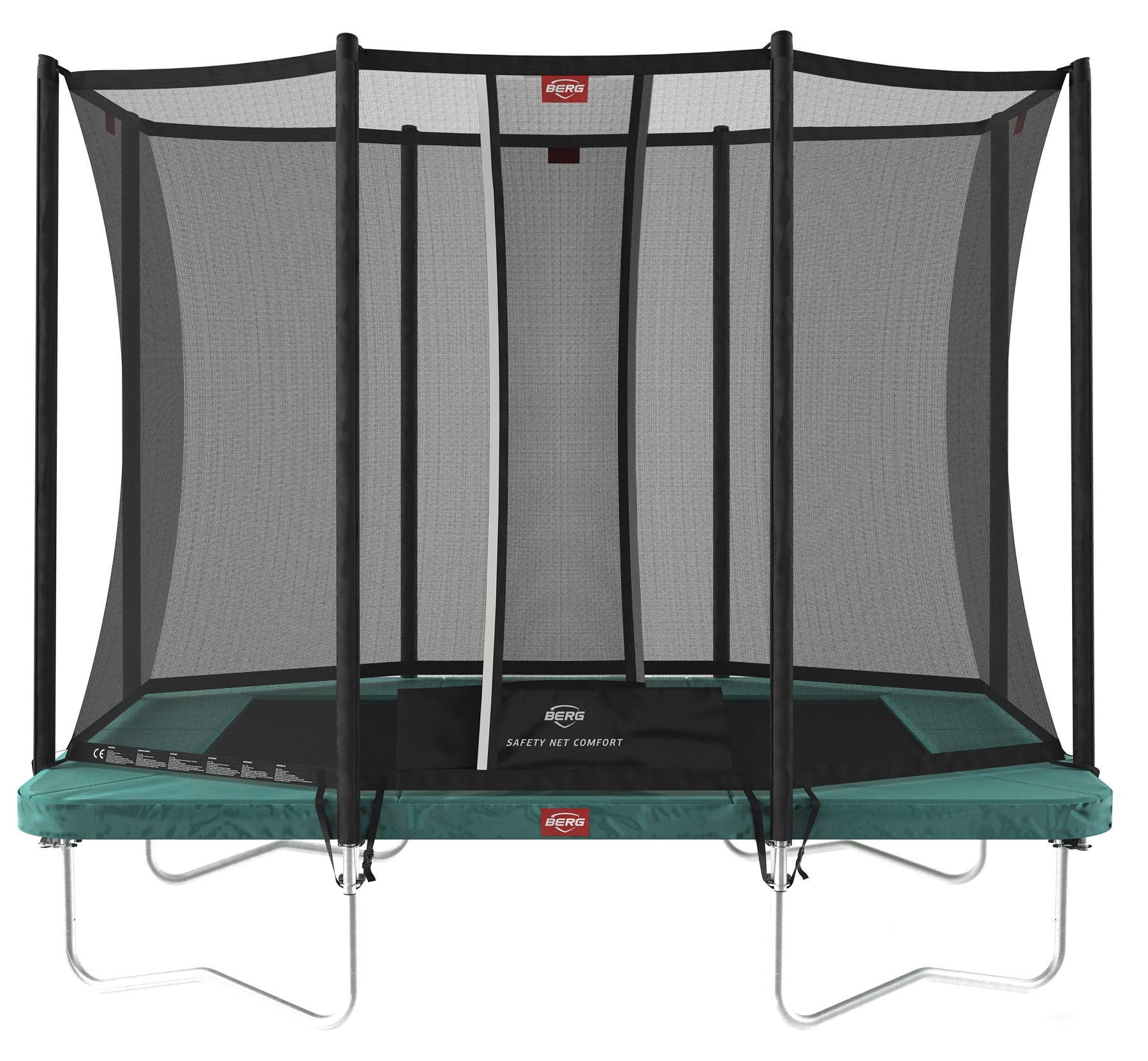 BERG Trampoline Ultim Favorit met Veiligheidsnet - Safetynet Comfort - 280 x 190 cm - Groen