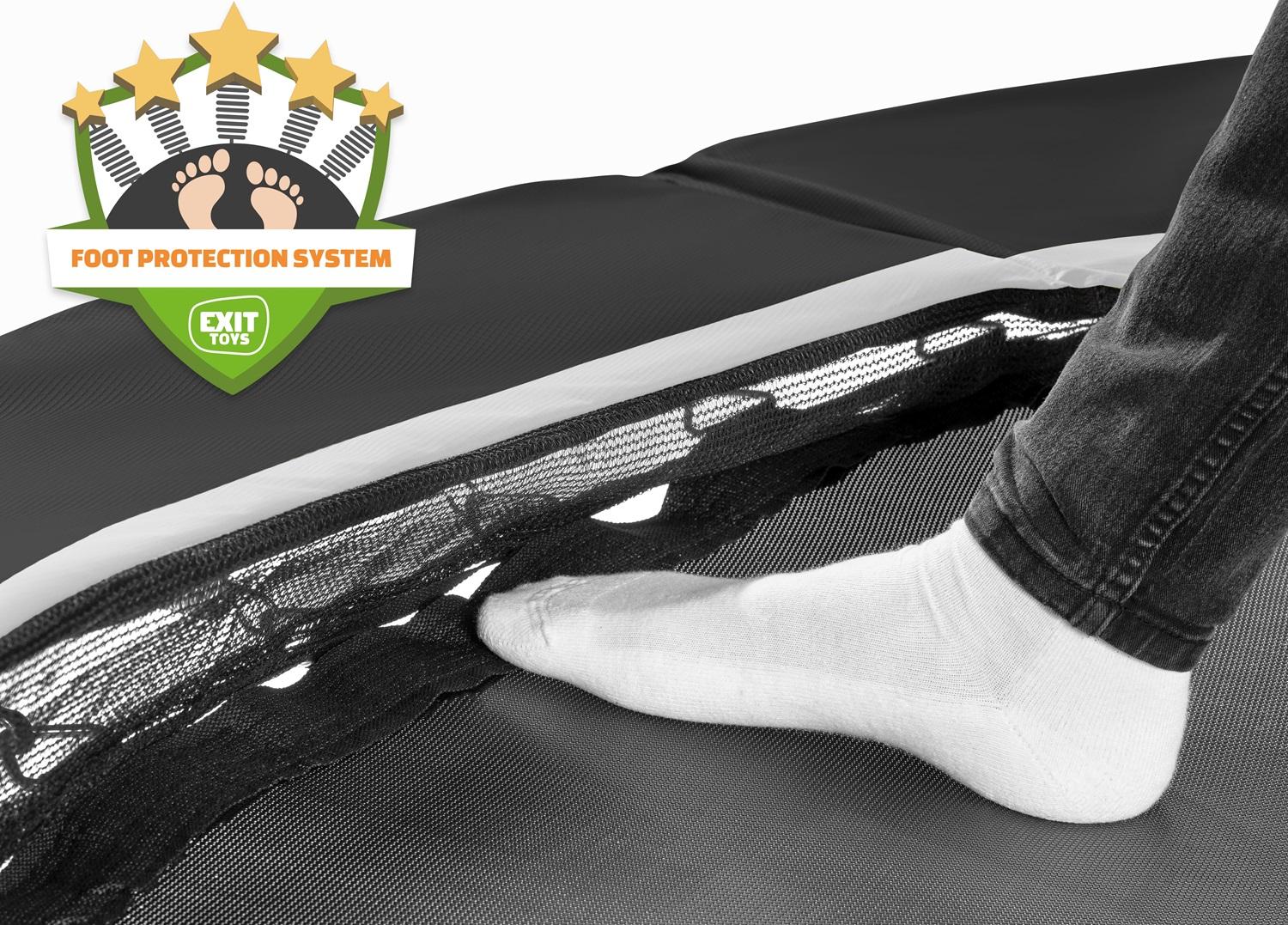 EXIT Trampoline Silhouette Sports - Inground - ø 305 cm - Zwart / Wit - Limited Edition