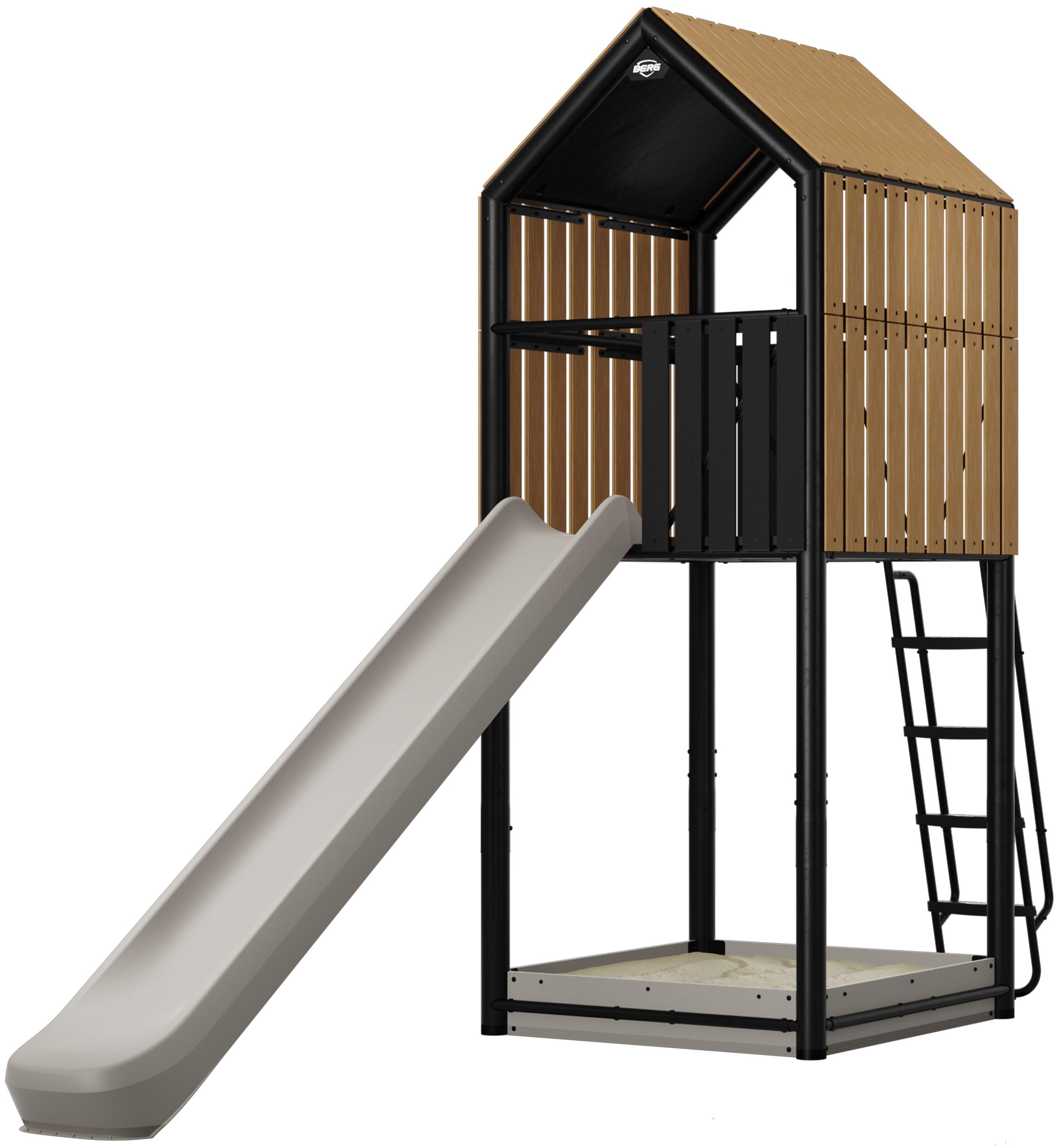 BERG PlayTower Cabin + Glijbaan en Zandbak