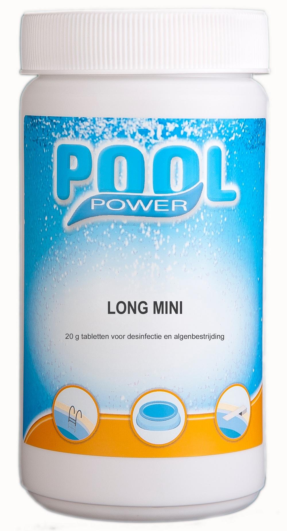 Pool Power Chloortabletten - Long Mini 20 grams tabletten - 1 kg