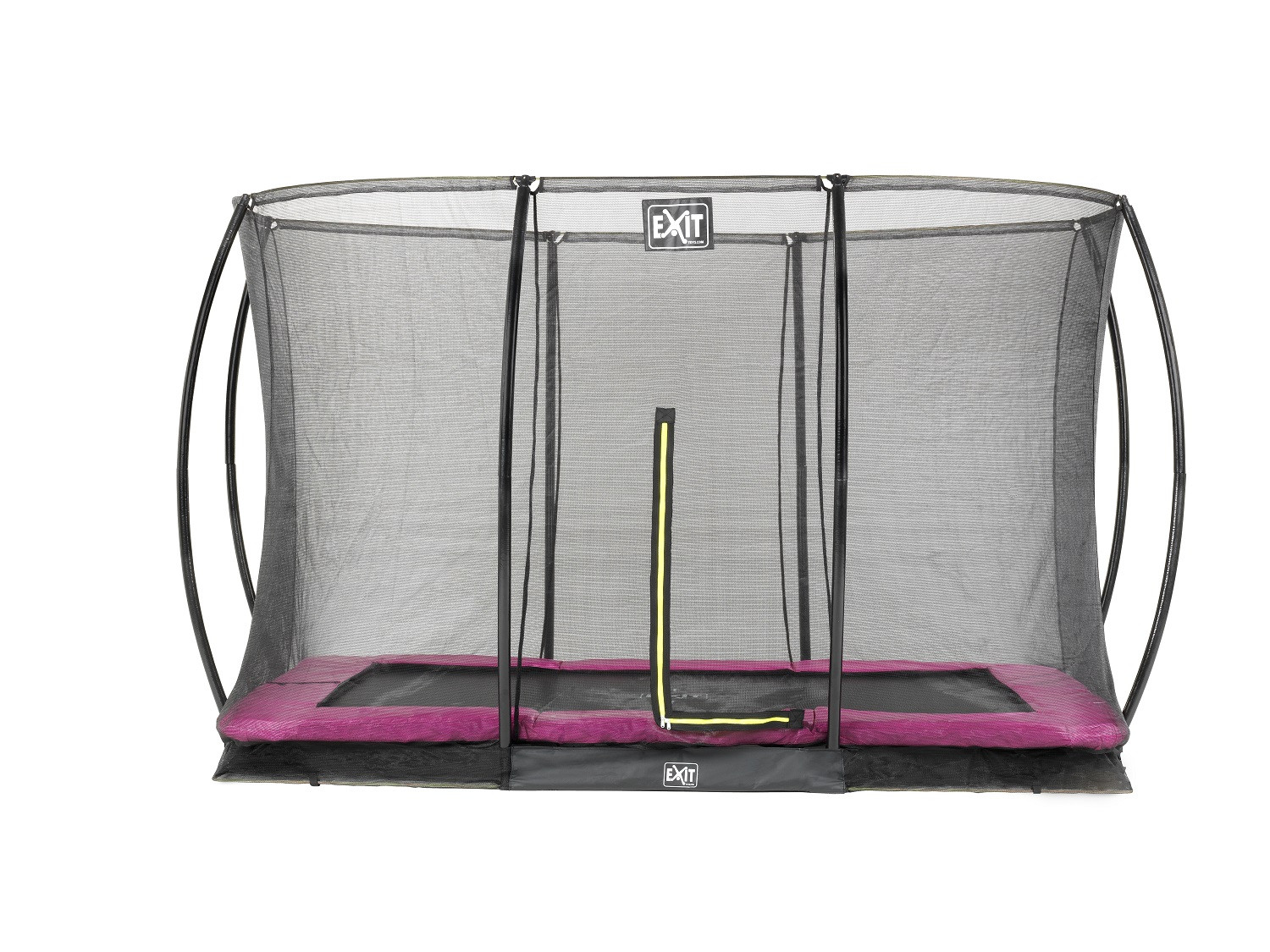 EXIT Silhouette Inground Trampoline -  Rechthoek - 366 x 244 cm met Veiligheidsnet - Roze