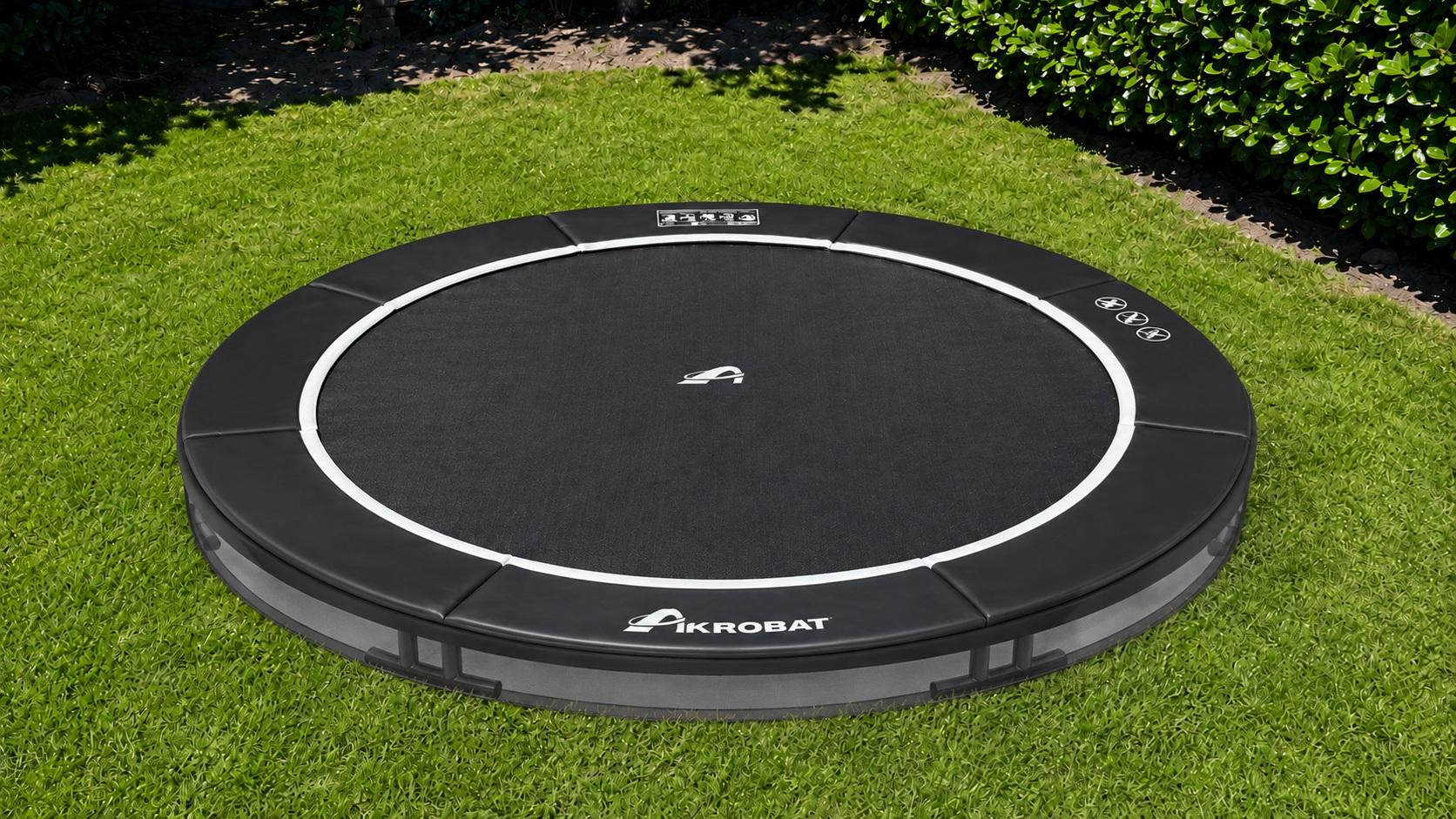 Akrobat Trampoline Orbit - Inground - 430 cm - Zwart / Zwart