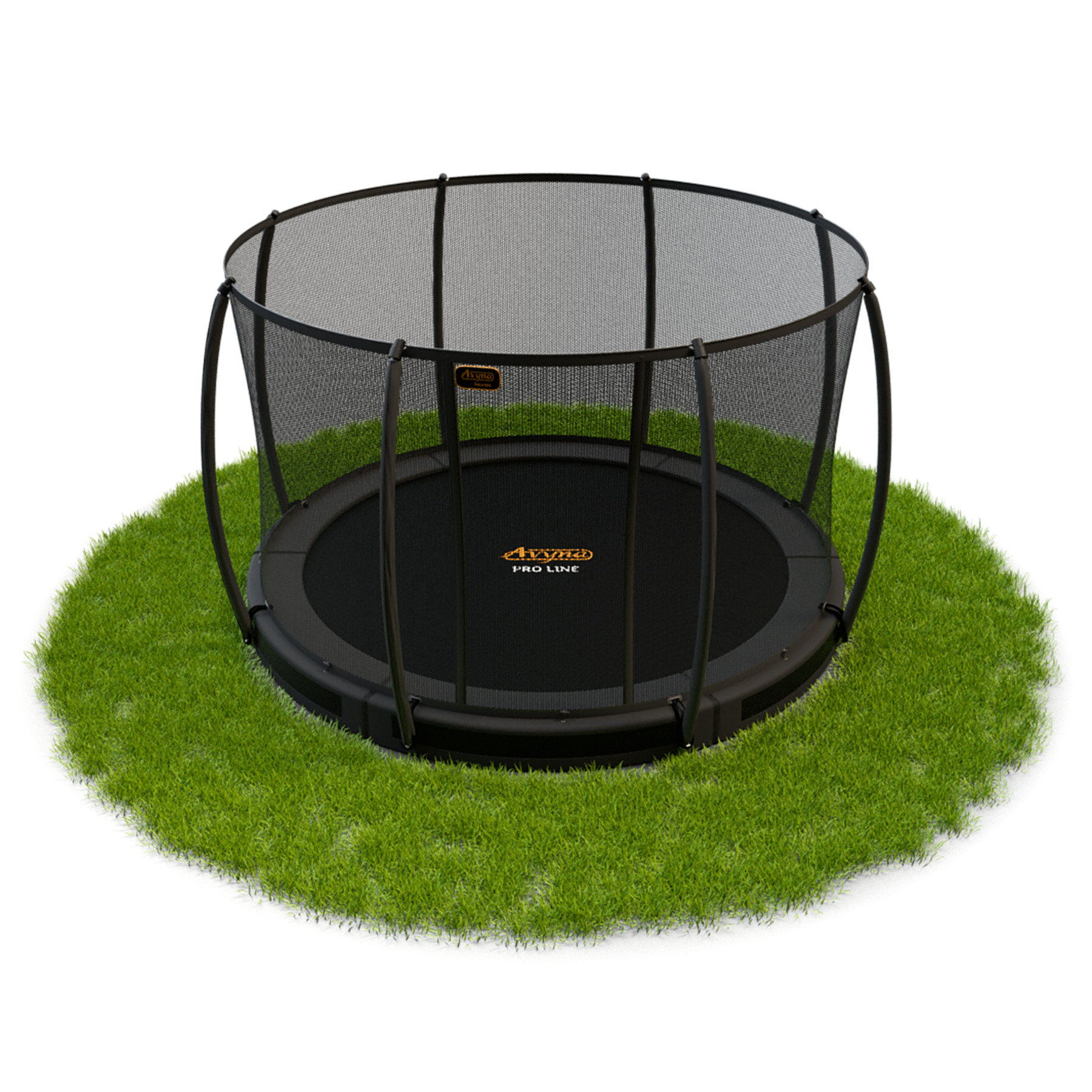 Avyna Trampoline Inground met Veiligheidsnet Pro-Line - ø 365 cm (12ft) - HD Plus Beschermrand - Grijs