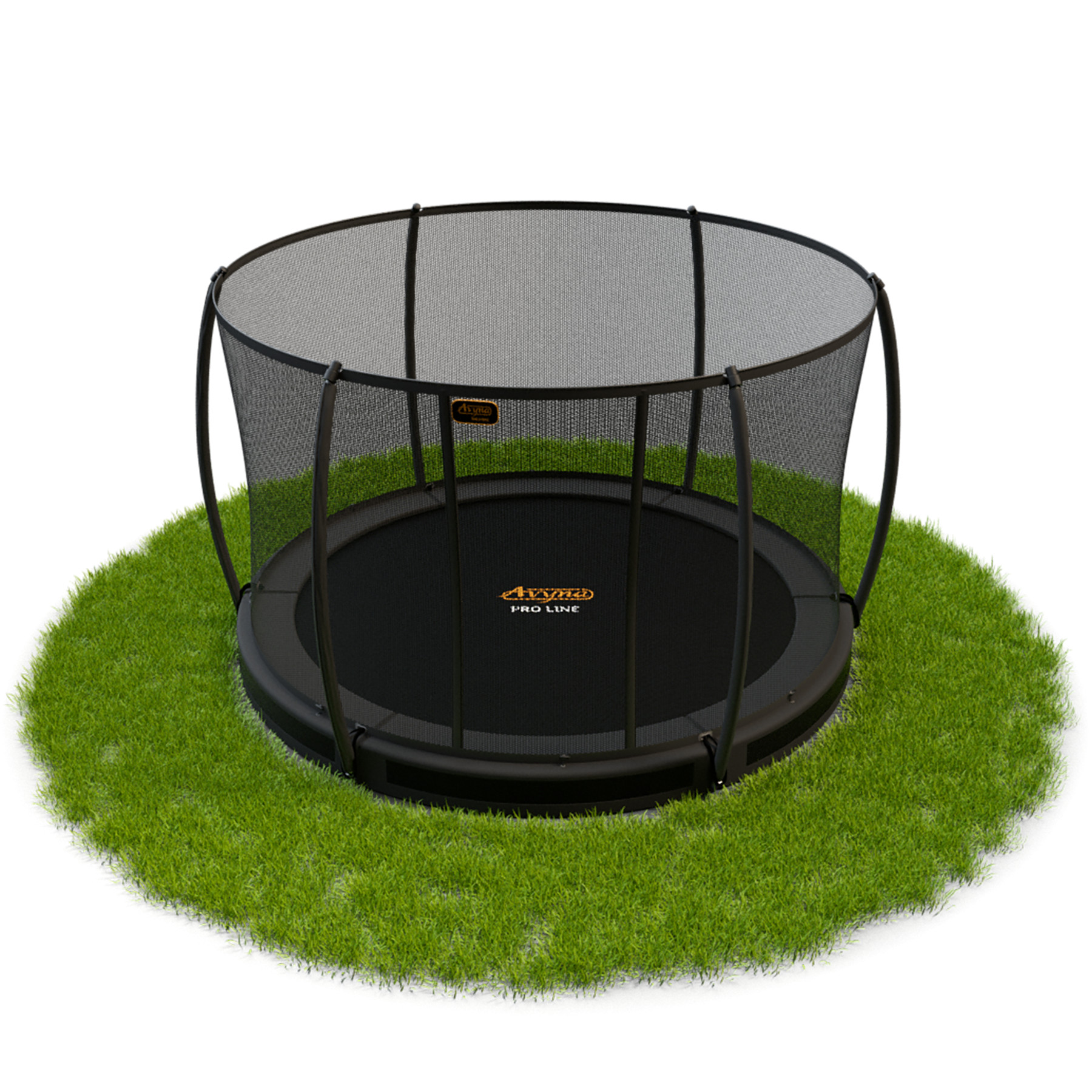 Avyna Trampoline Inground met Veiligheidsnet Pro-Line - ø 305 cm (10ft) - HD Plus Beschermrand - Grijs