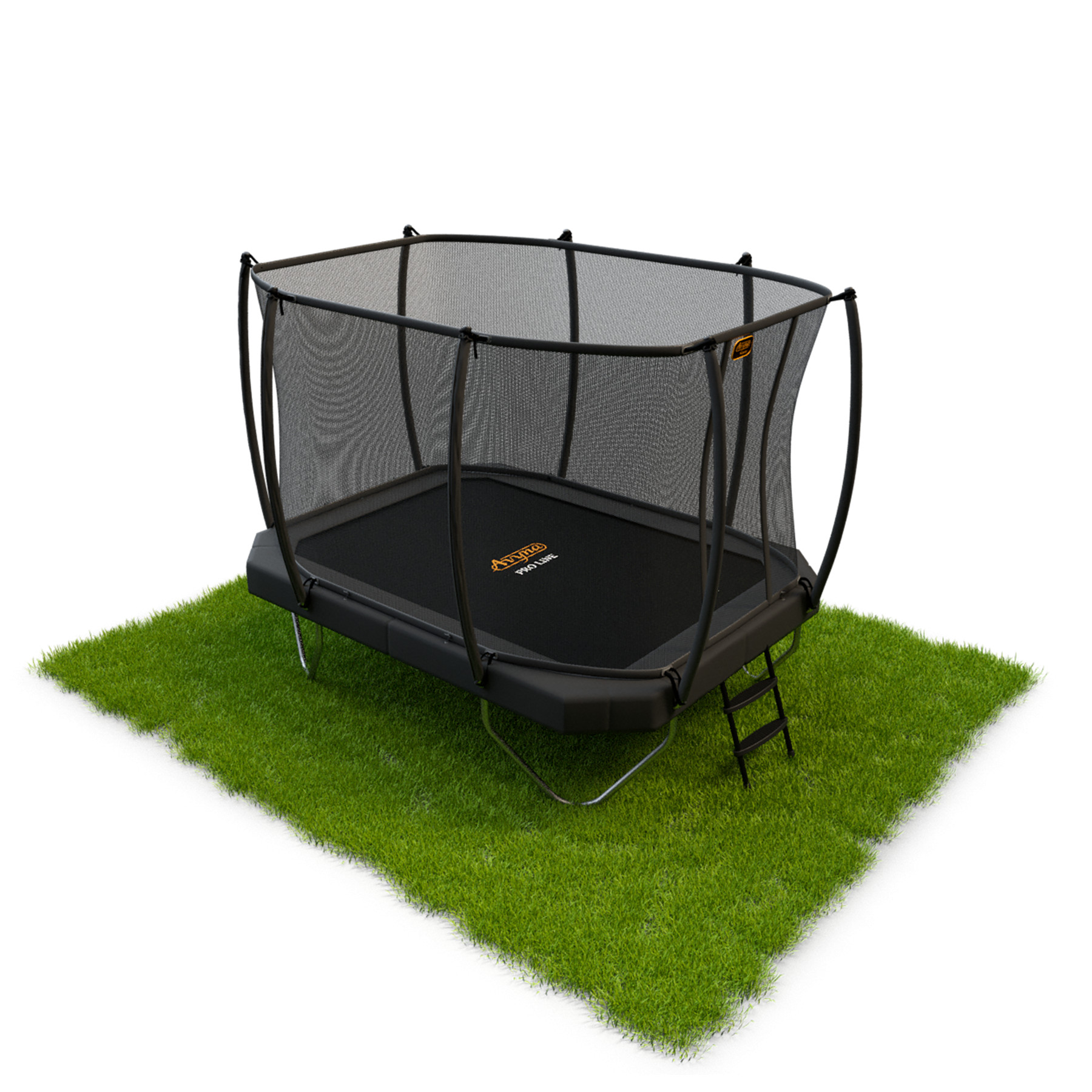 Avyna Trampoline met Veiligheidsnet Pro-Line - 380 x 255 cm (238) - HD Plus beschermrand en Royal Class net - Grijs
