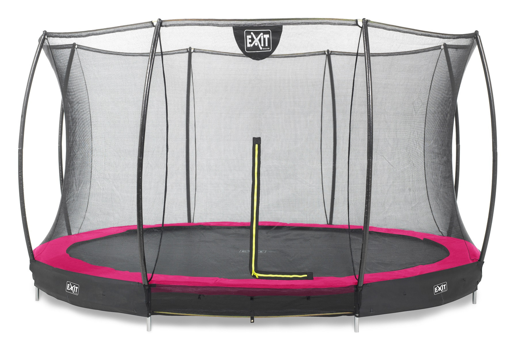 EXIT Silhouette Inground Trampoline met Veiligheidsnet - 427 cm - Roze