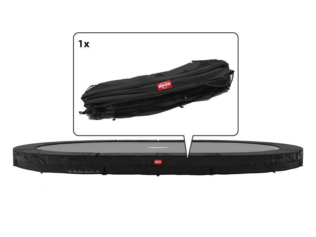 BERG Trampoline Beschermrand Grand Champion - InGround - 520 x 350 cm - Ovaal - Zwart