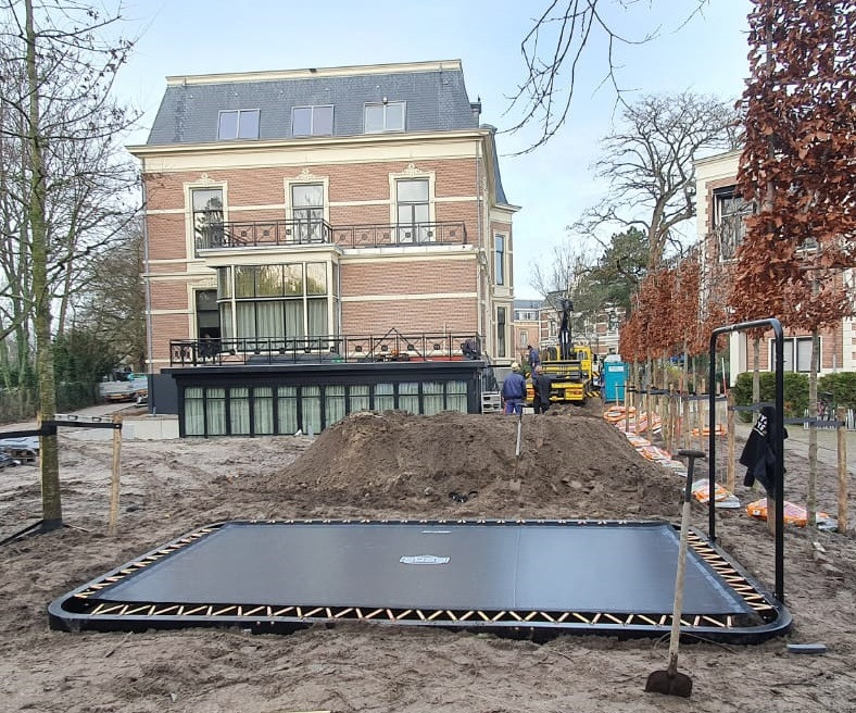 Flatground Trampoline Ingraven - Rechthoekig - vanaf 390 cm tot 520 cm