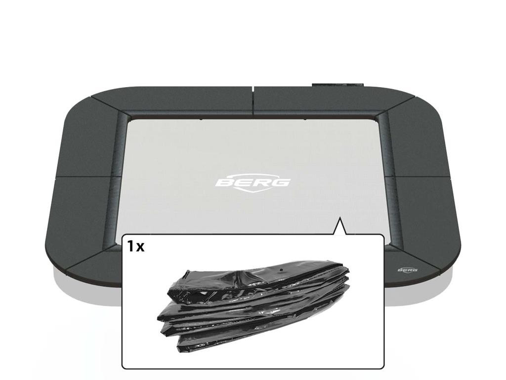 BERG Trampoline Beschermrand Ultim Champion - FlatGround - 200 x 200 cm - Grijs