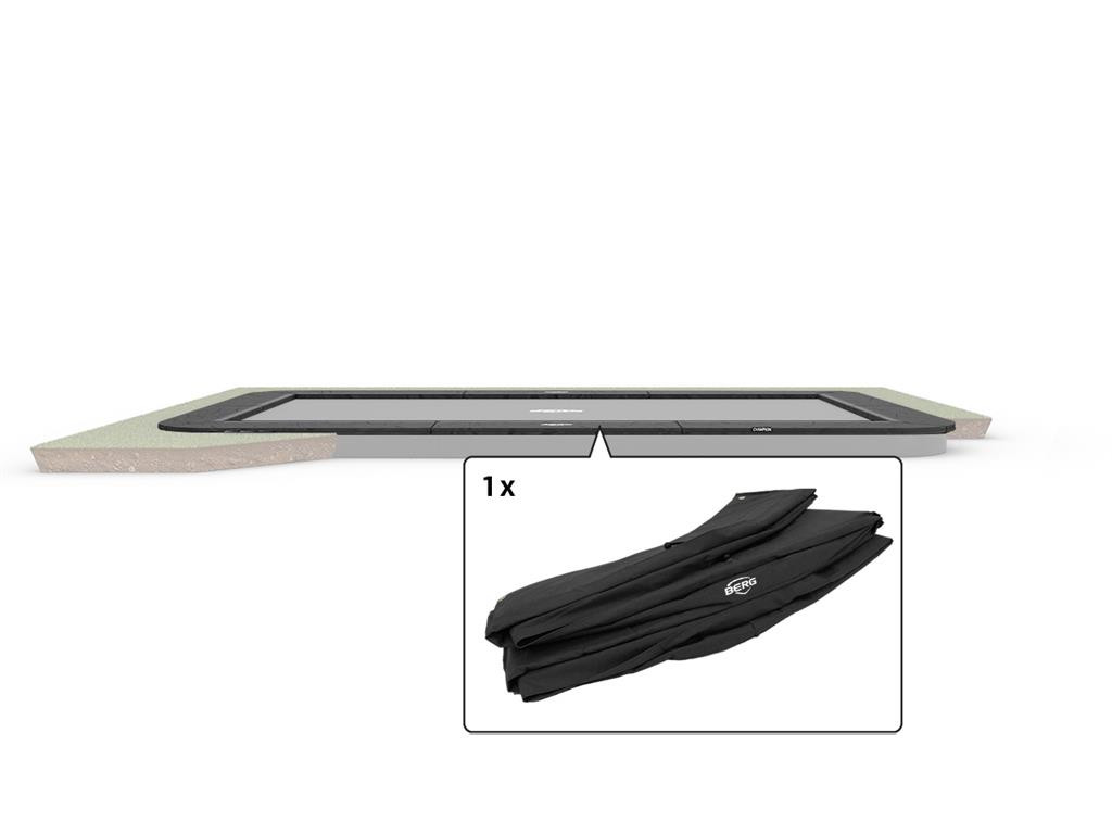 BERG Trampoline Beschermrand Ultim Champion - FlatGround - 500 x 300 cm - Grijs