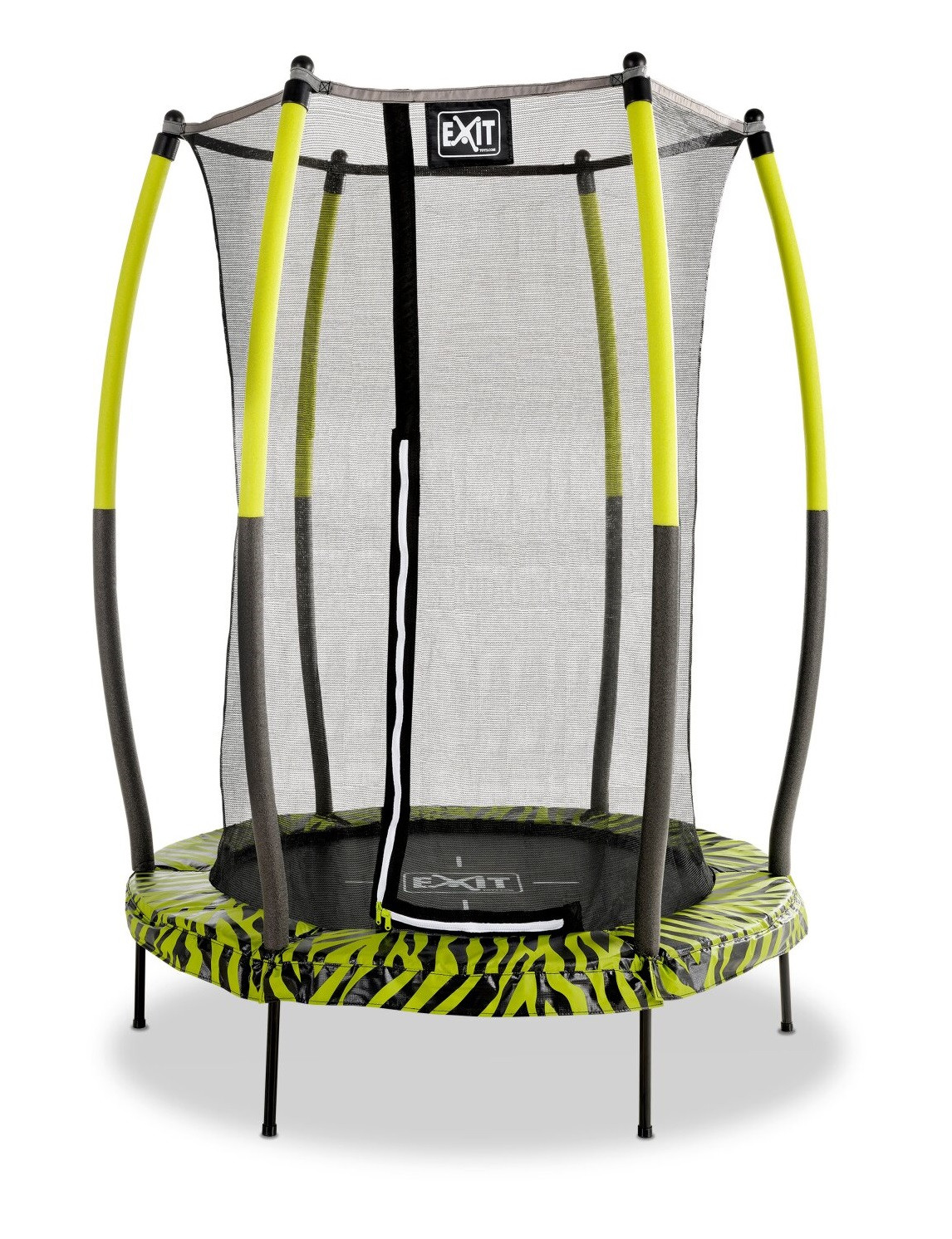 EXIT Tiggy Junior Trampoline met Veiligheidsnet - 140 cm - Zwart/Lime