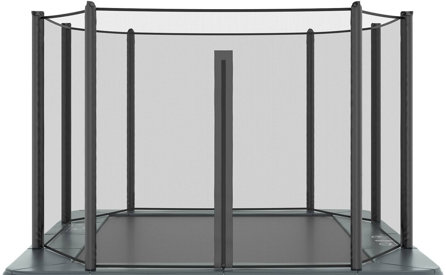Veiligheidsnet Trampoline Akrobat  - Geschikt voor Primus en Orbit - 335 x 244 cm - Rechthoek - Set Volledig - Zwart