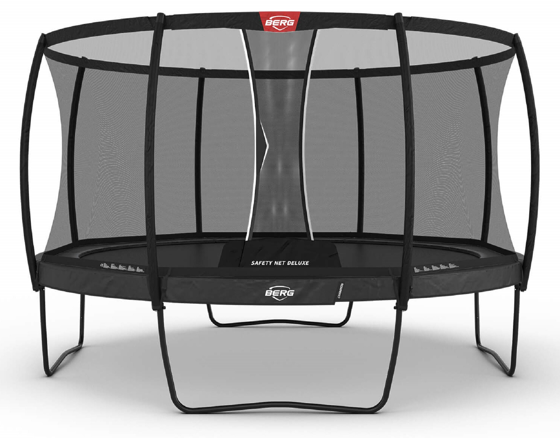 BERG Trampoline Champion met Veiligheidsnet - Safetynet Deluxe - 430 cm - Antraciet Grijs - Airflow - Twinspring