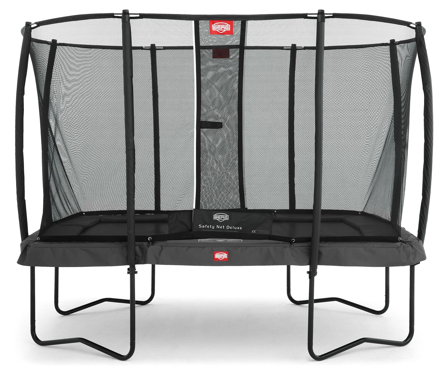 BERG Trampoline Ultim Champion met Veiligheidsnet - Safetynet Deluxe - 330 x 220 cm - Antraciet Grijs