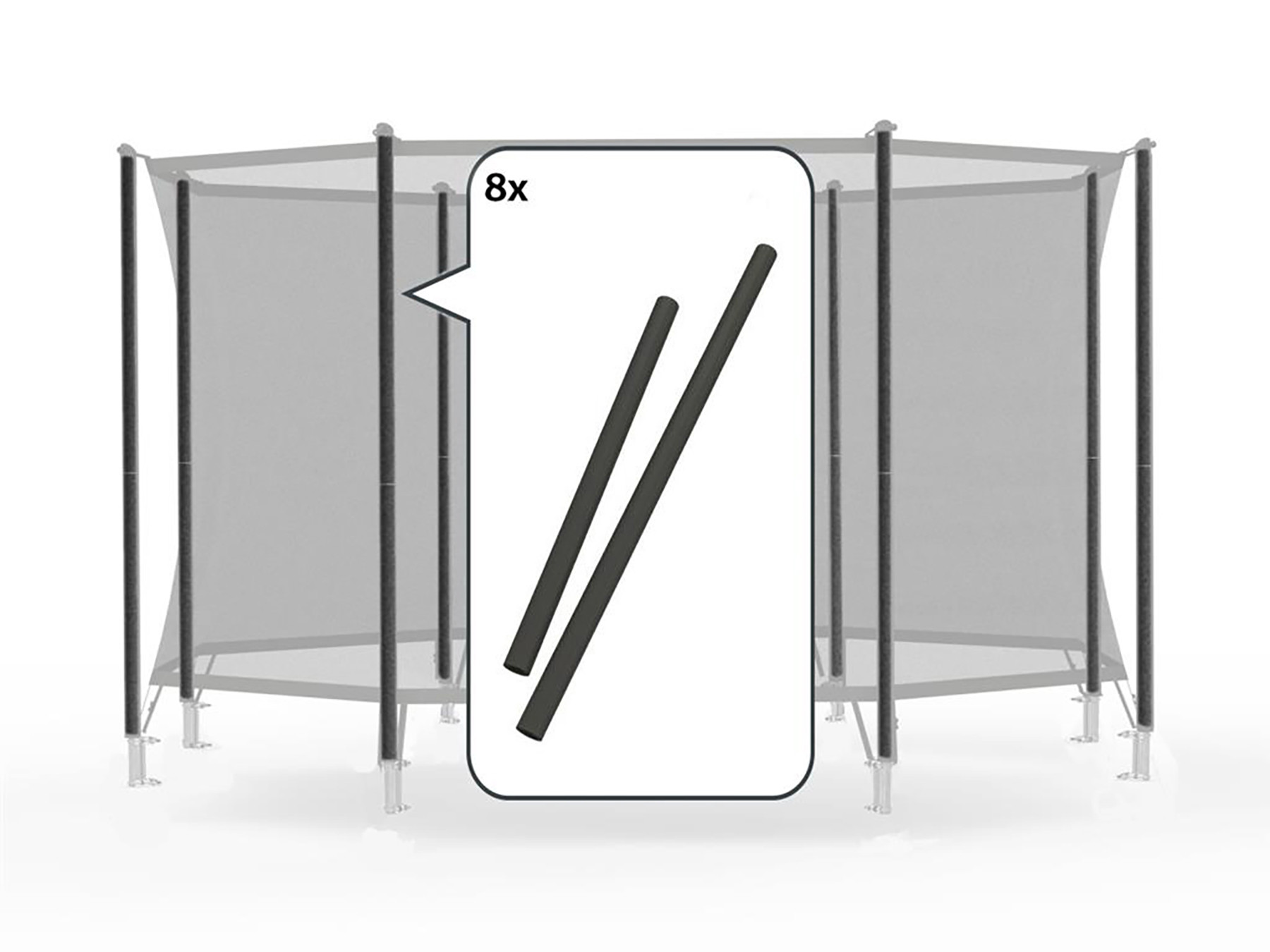 Safety Net Comfort - Set schuimdelen zwart