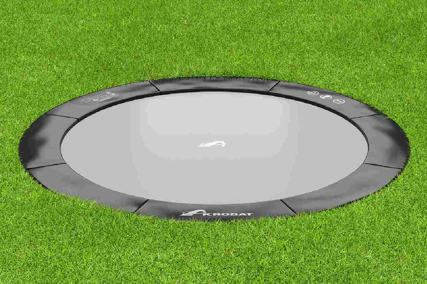 Akrobat Primus Flat to the Ground Trampoline - 244 cm - Zwart