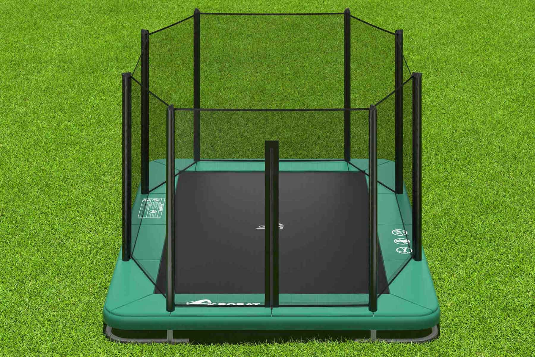 Akrobat Trampoline Orbit Inground - 305 x 183 cm - Rechthoek - Groen - met Veiligheidsnet