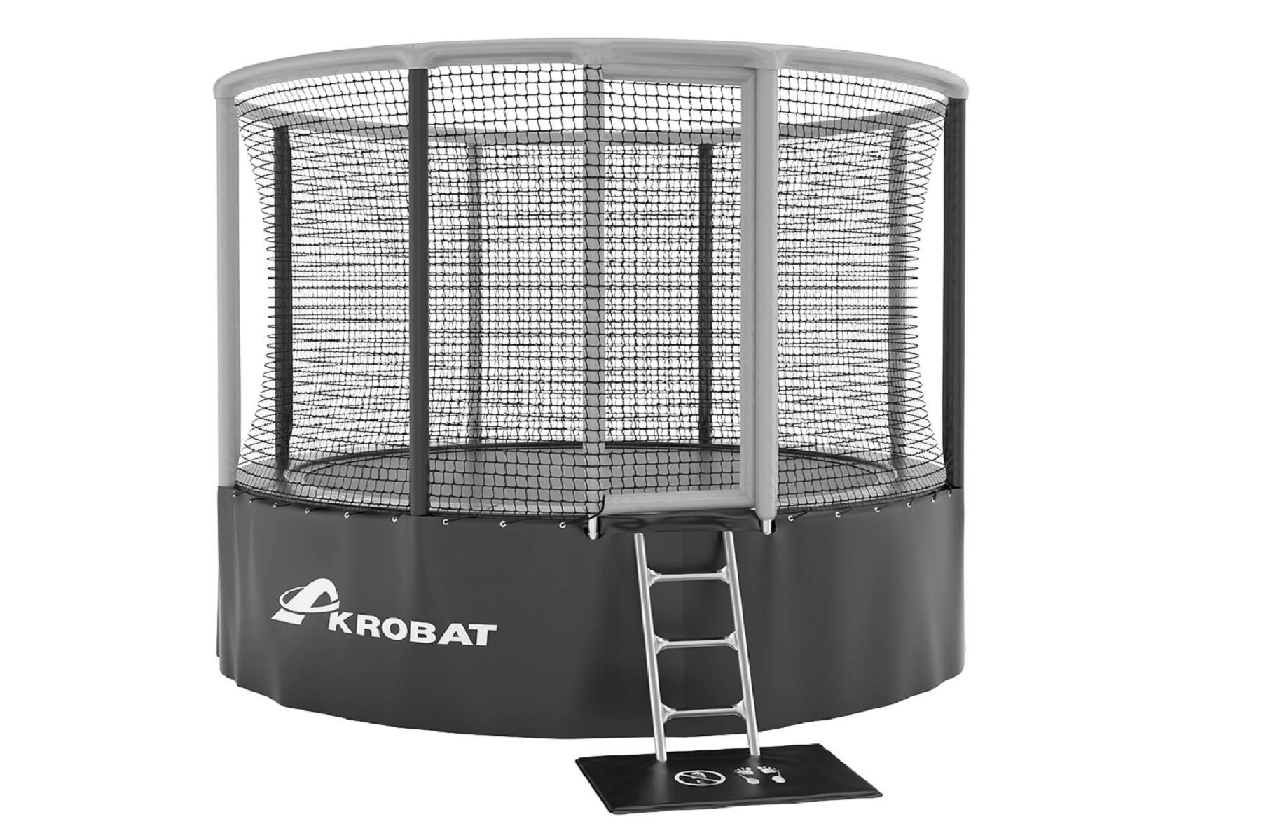 Akrobat Trampoline Gallus Above The Ground - 305 cm - Rond - Grijs