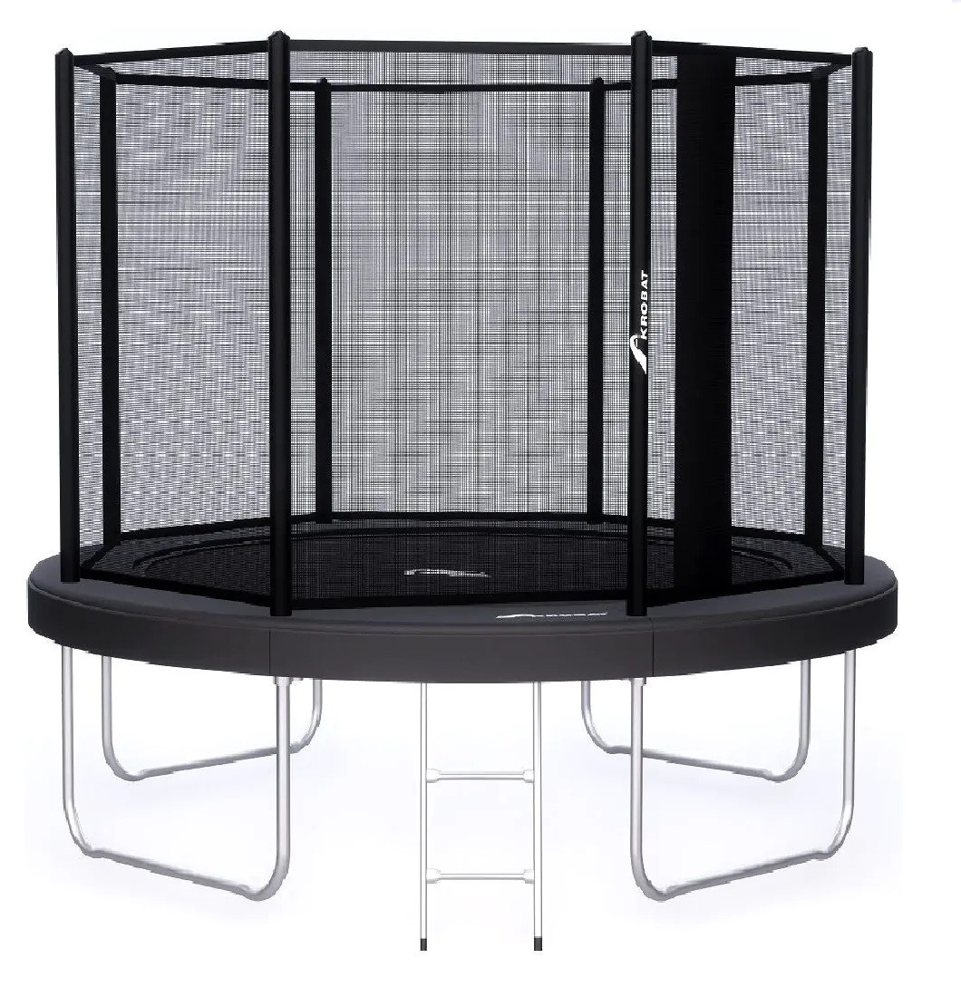 Akrobat Orbit Above The Ground Trampoline met Veiligheidsnet - 365 cm - Antraciet