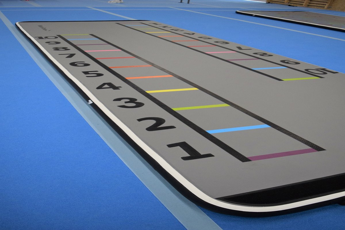 12SPRINGS Airtrack - L600 - W200 - Standaard - Kleuren - Turnen - Cijfers - Ladders