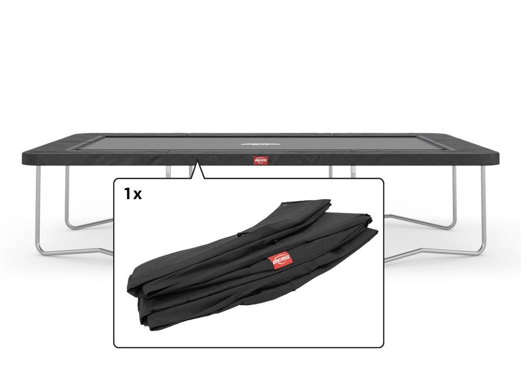 BERG Trampoline Beschermrand Ultim Favorit - 410 x 250 cm - Grijs
