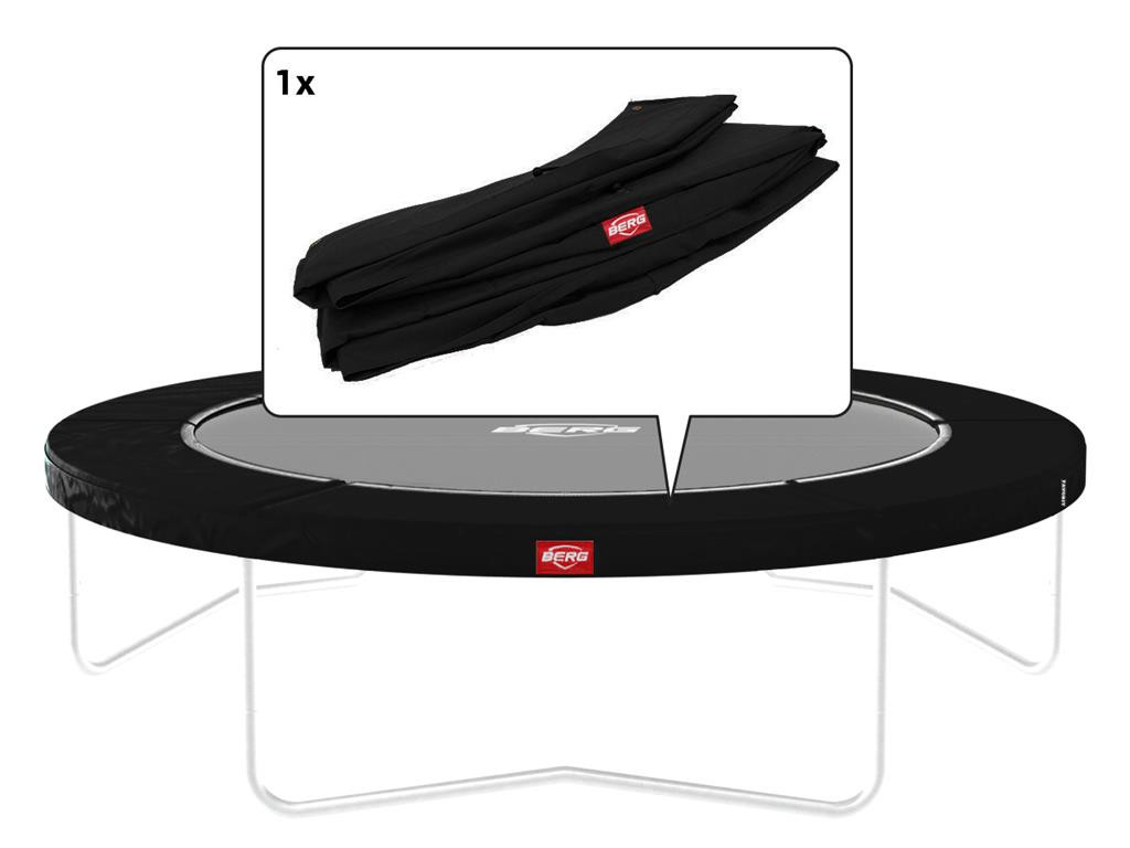 BERG Trampoline Beschermrand Favorit - Regular - 430 cm - Zwart met Witte Rand