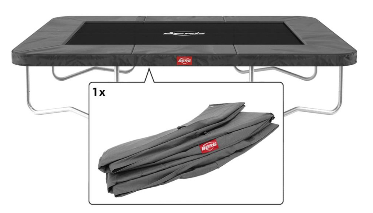 BERG Trampoline Beschermrand Ultim Favorit - Regular - 280 x 190 cm - Grijs